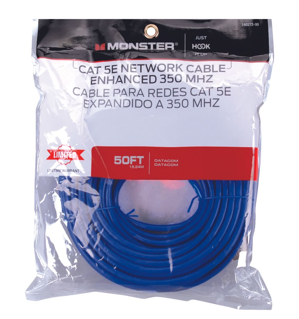 Monster Just Hook It Up 50 Ft. L Category 5E Networking Cable