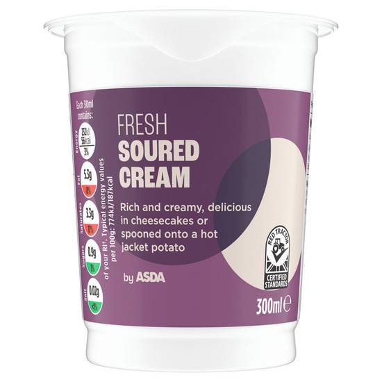 ASDA Fresh Soured Cream 300ml