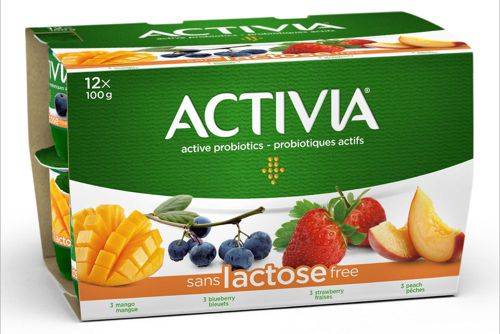 Activia yogourt probiotique sans lactose (12 x 100 g) - lactose free probiotic yogurt assorted flavours (12 x100g)