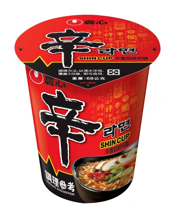 韓國農心辛香菇杯麵