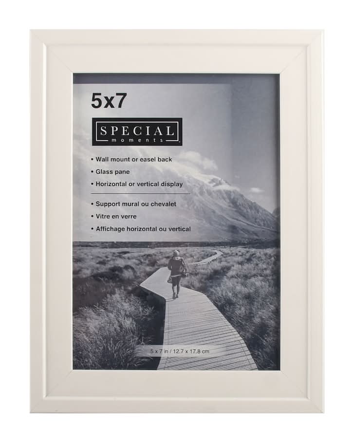Special Moments Memories Collection Polyfoam Photo Frame, 5X7 in, White