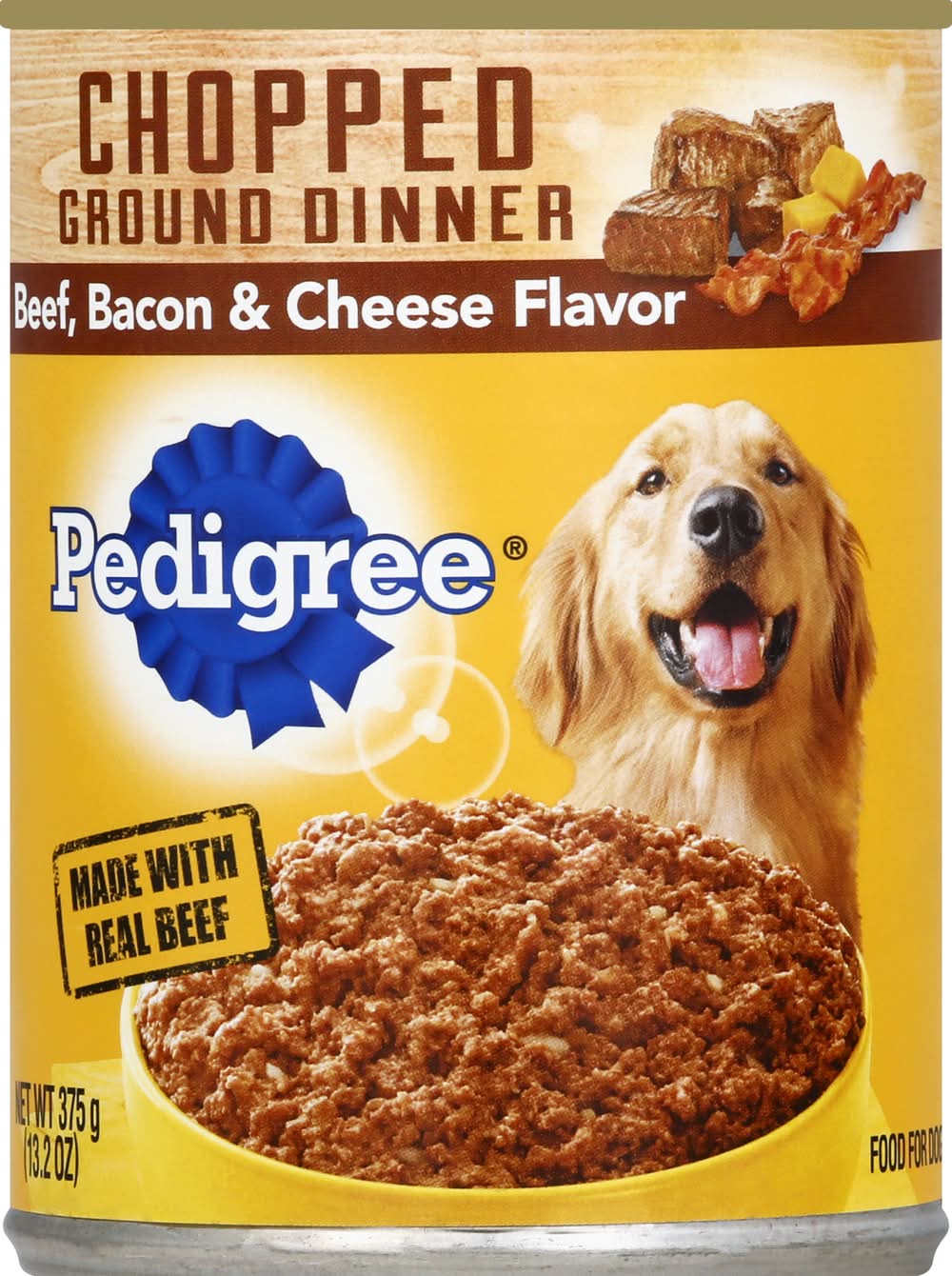 Pedigree Chopped Ground Dinner Dog Food, Beef-Bacon-Cheese (13.2 oz)