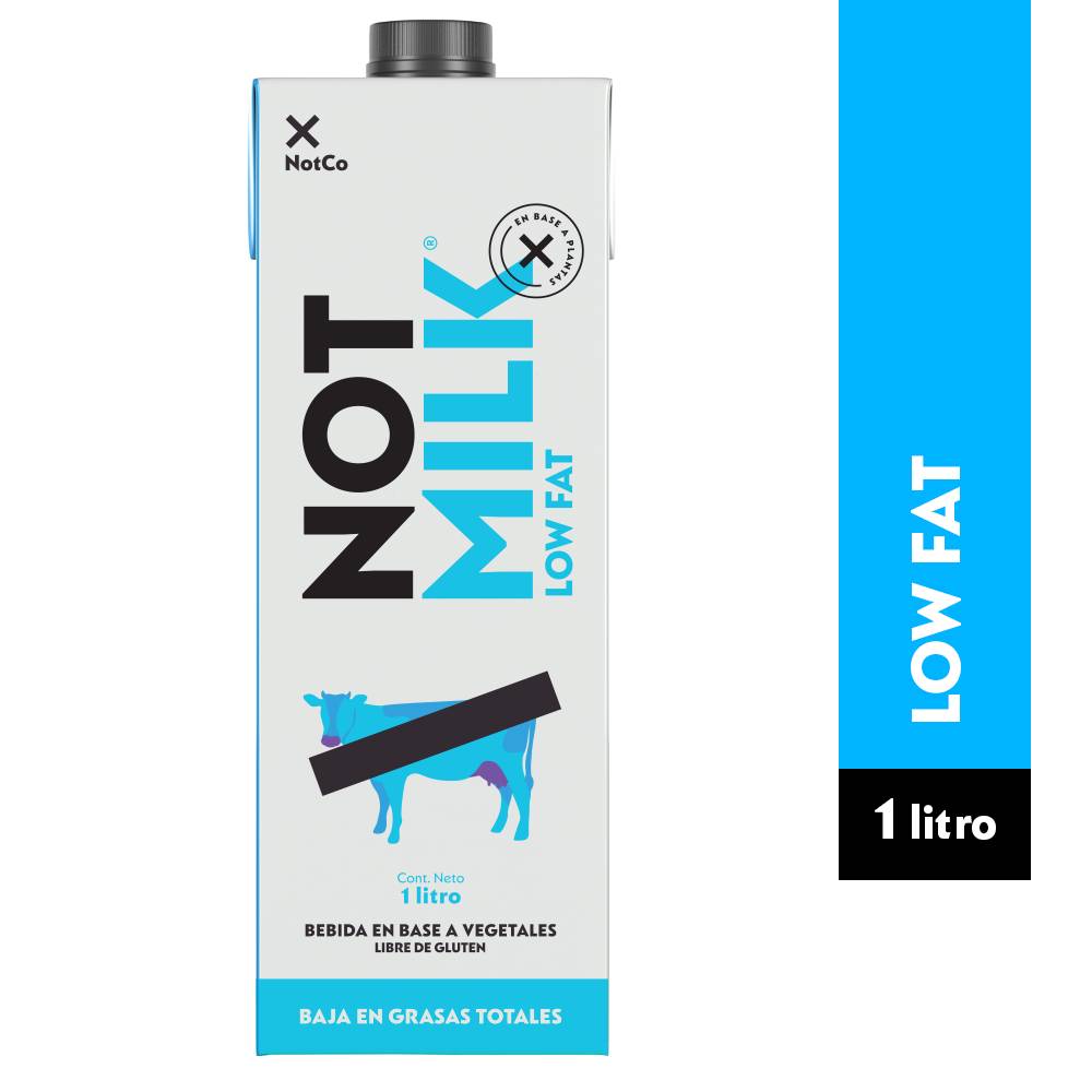 Not Milk · Bebida vegetal plain low fat (1 L)