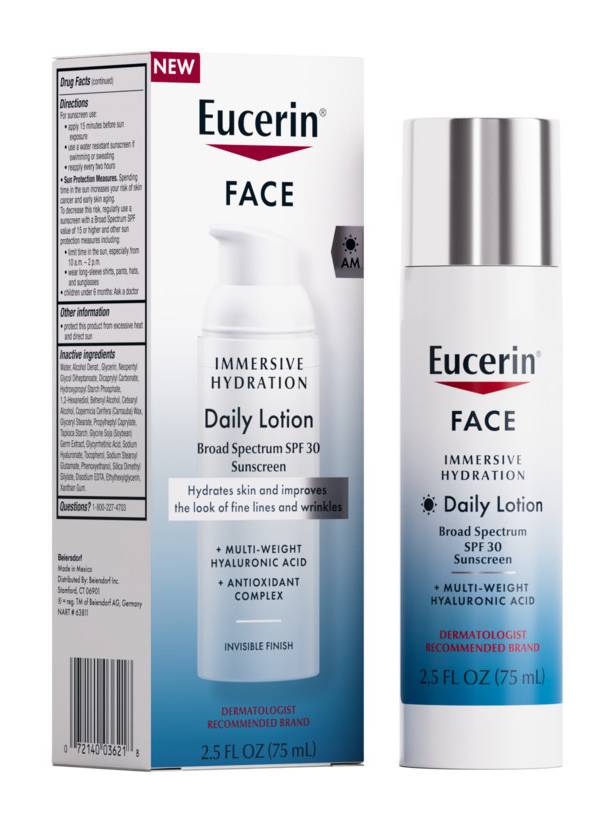 Eucerin Face Immersive Hydration Daily Moisturizer Sunscreen Spf 30 (2.5 fl oz)