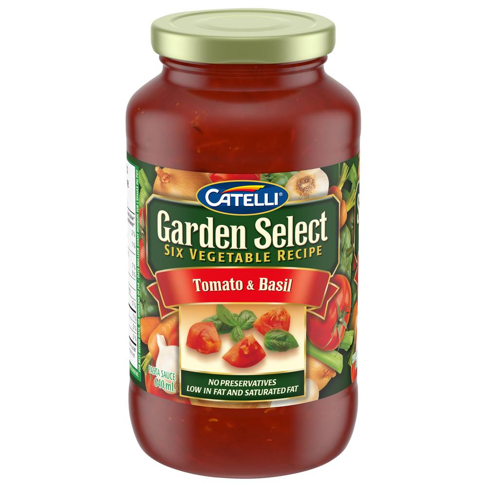 Catelli Vegetable Recipe Pasta Sauce Diced Tomatoes & Basil (640 ml)