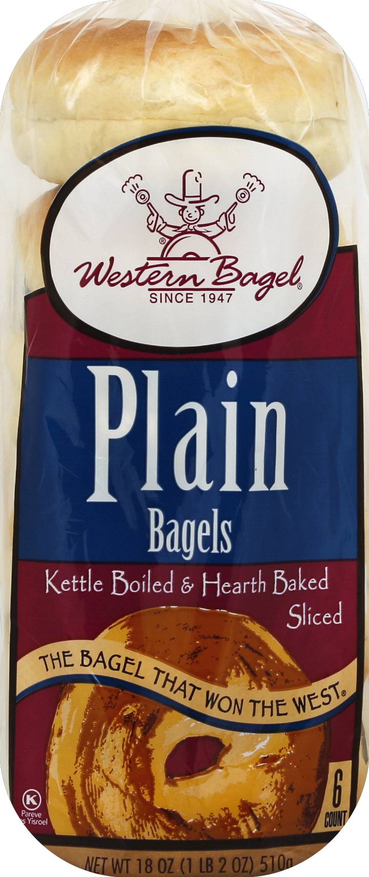 Western Bagel Plain Bagels (3 oz, 6 ct)