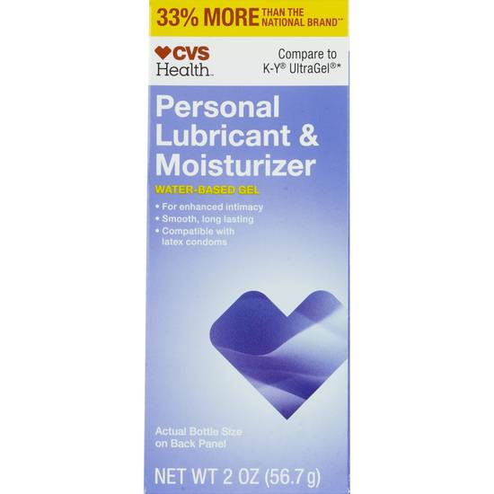 CVS Health Personal Lubricant & Moisturizer, Water-Based Gel, 2 OZ