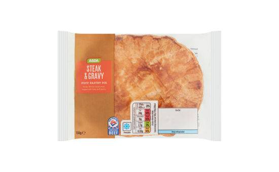 Asda Steak & Gravy Puff Pastry Pie 150g