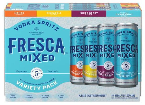 Fresca Mixed Variety Vodka Spritz (8 pack, 12 fl oz)