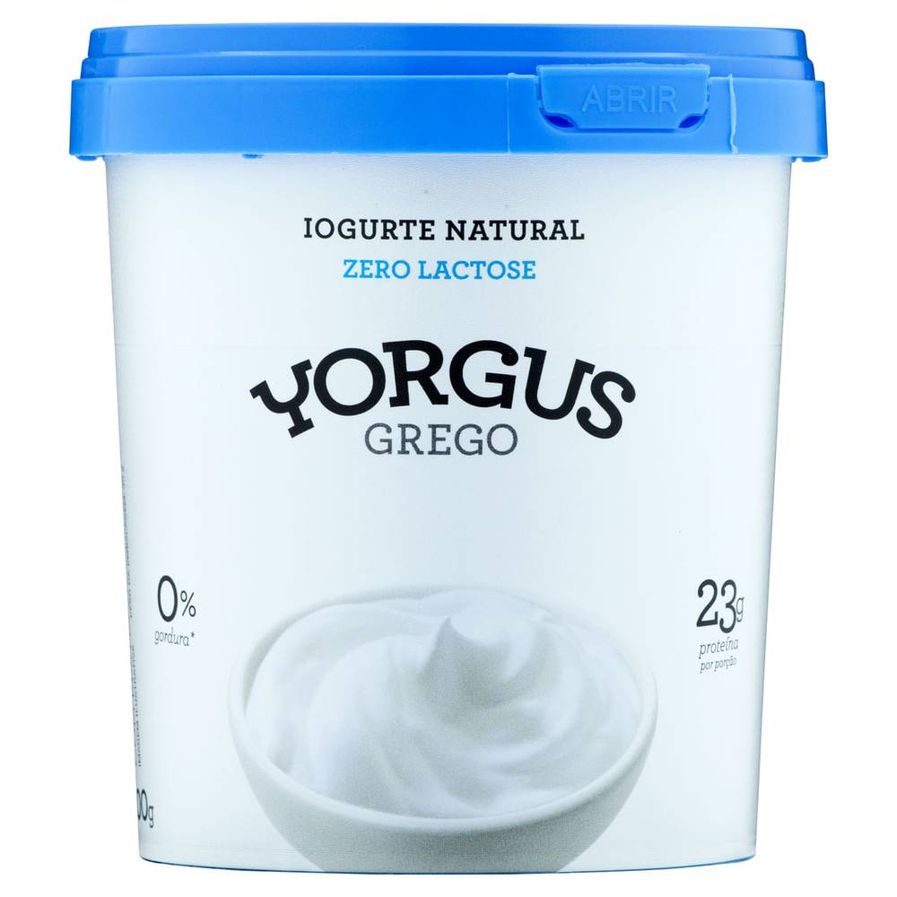 Yorgus iogurte zero lactose grego natural (500 g)