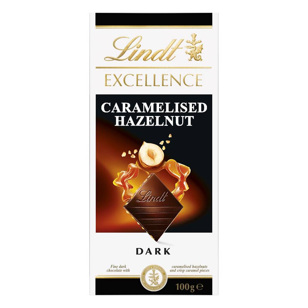 Lindt Excellence Caramelised Hazelnut Chocolate (100g)
