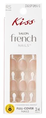 Kiss® Salon French Demure Full-Cover Nails 24-Count