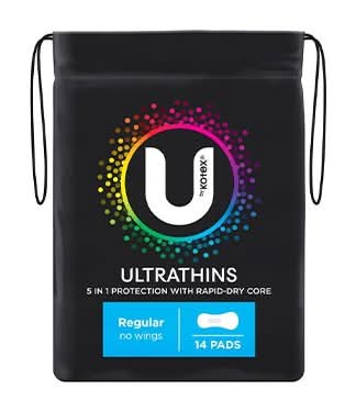 U by Kotex Regular Ultrathin With Wings Pads (14 pack)
