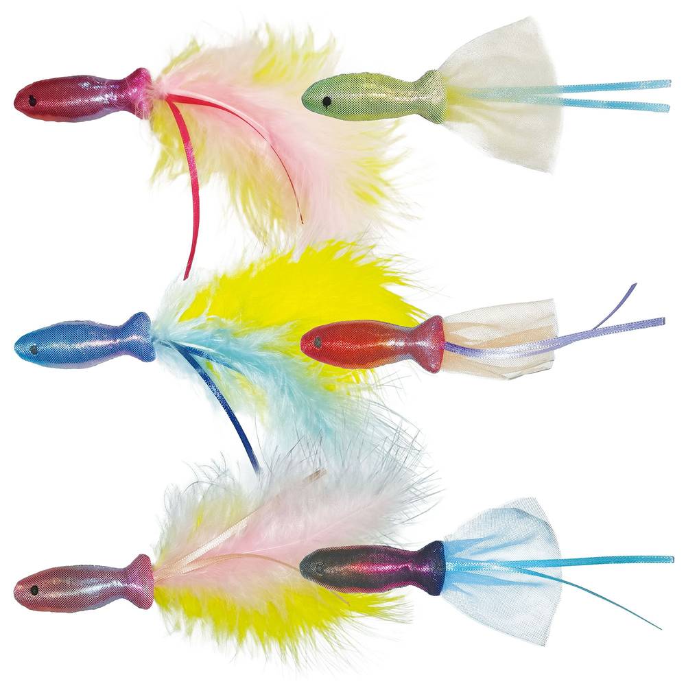 Whisker City Feather Fish Cat Toys (assorted)