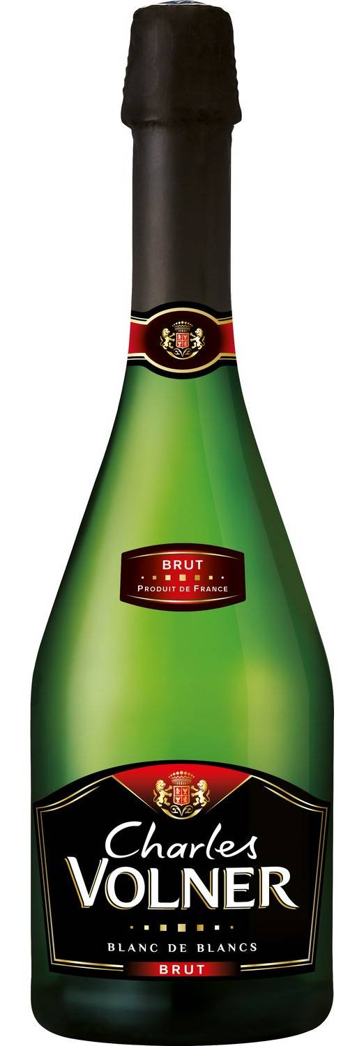 Vin Mousseux Blanc de Blanc Brut de qualité CHARLES VOLNER - la bouteille