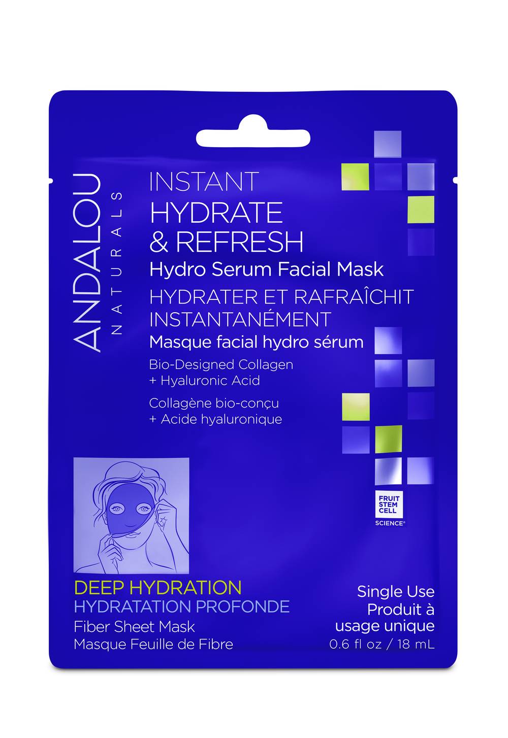 Andalou Instant Hydrate & Refresh Sheet Mask - 0.6 fl oz