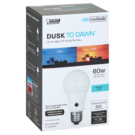 Feit Electric Dusk To Dawn Led 8.8 Watts Light Bulb Delivery