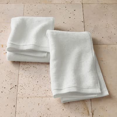 Casaluna Organic Hand Towel, White (2 ct)
