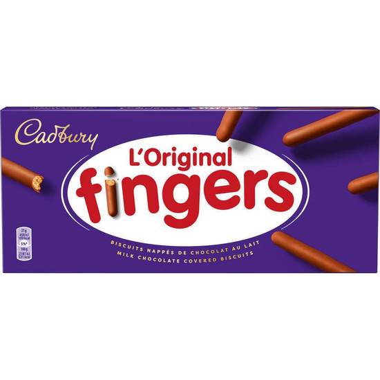 Cadbury L'Original Biscuits Fingers Nappés Chocolat au Lait 114g