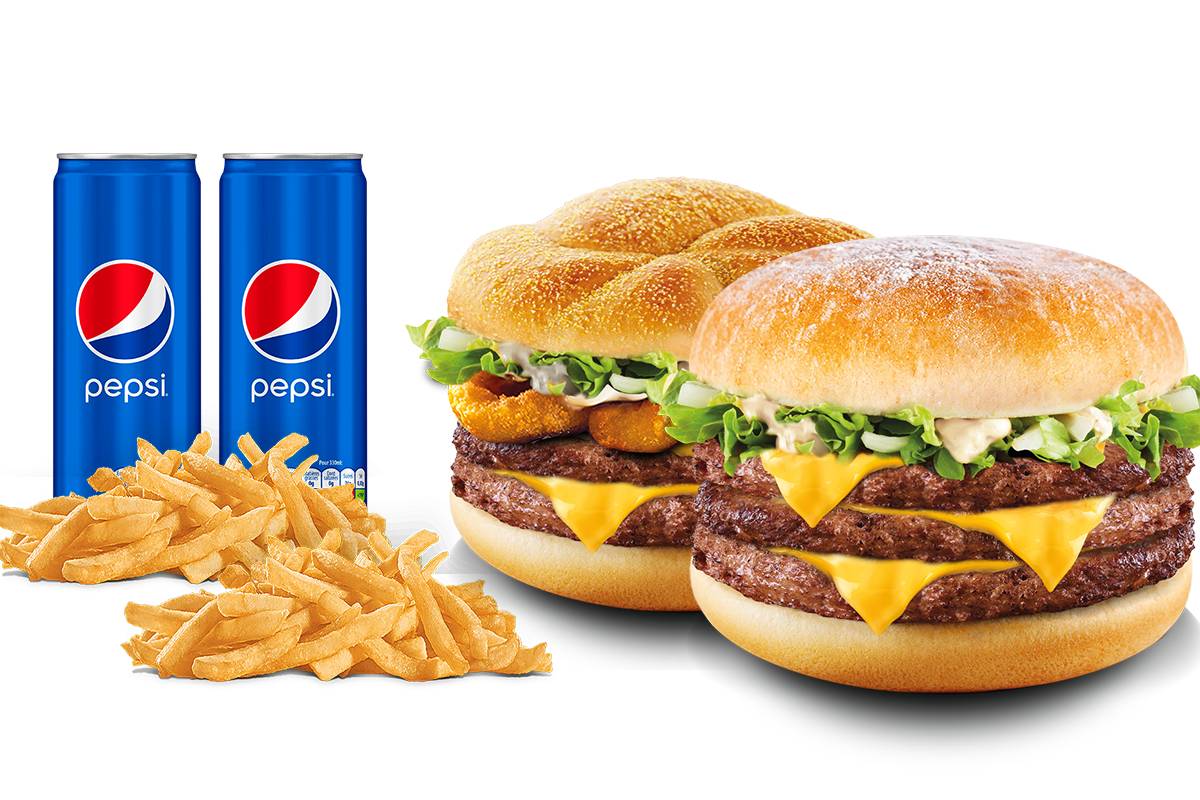 🍔🍔 Menu max pepper + Menu maxi cheese 🍔🍔