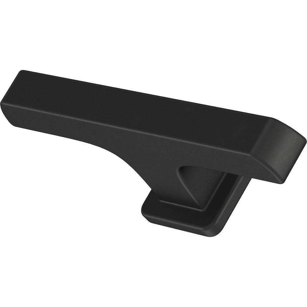 Brainerd Rounded Square 3-in Matte Black Square Modern Cabinet Knob | P45018W-FB-C