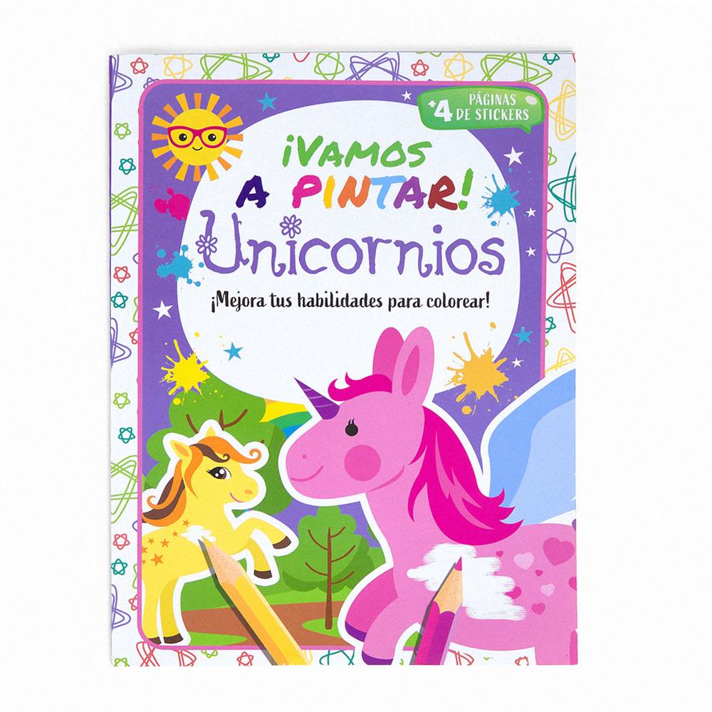 Vamos a pintar unicornios más stickers (1 u)