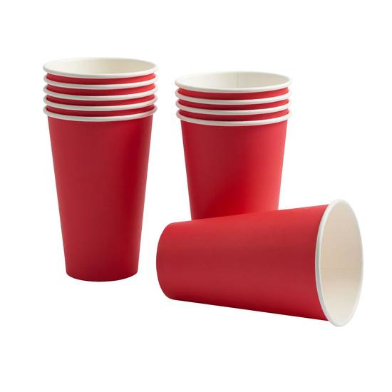 Sainsbury's Home Large Red Paper Cups 10Pk