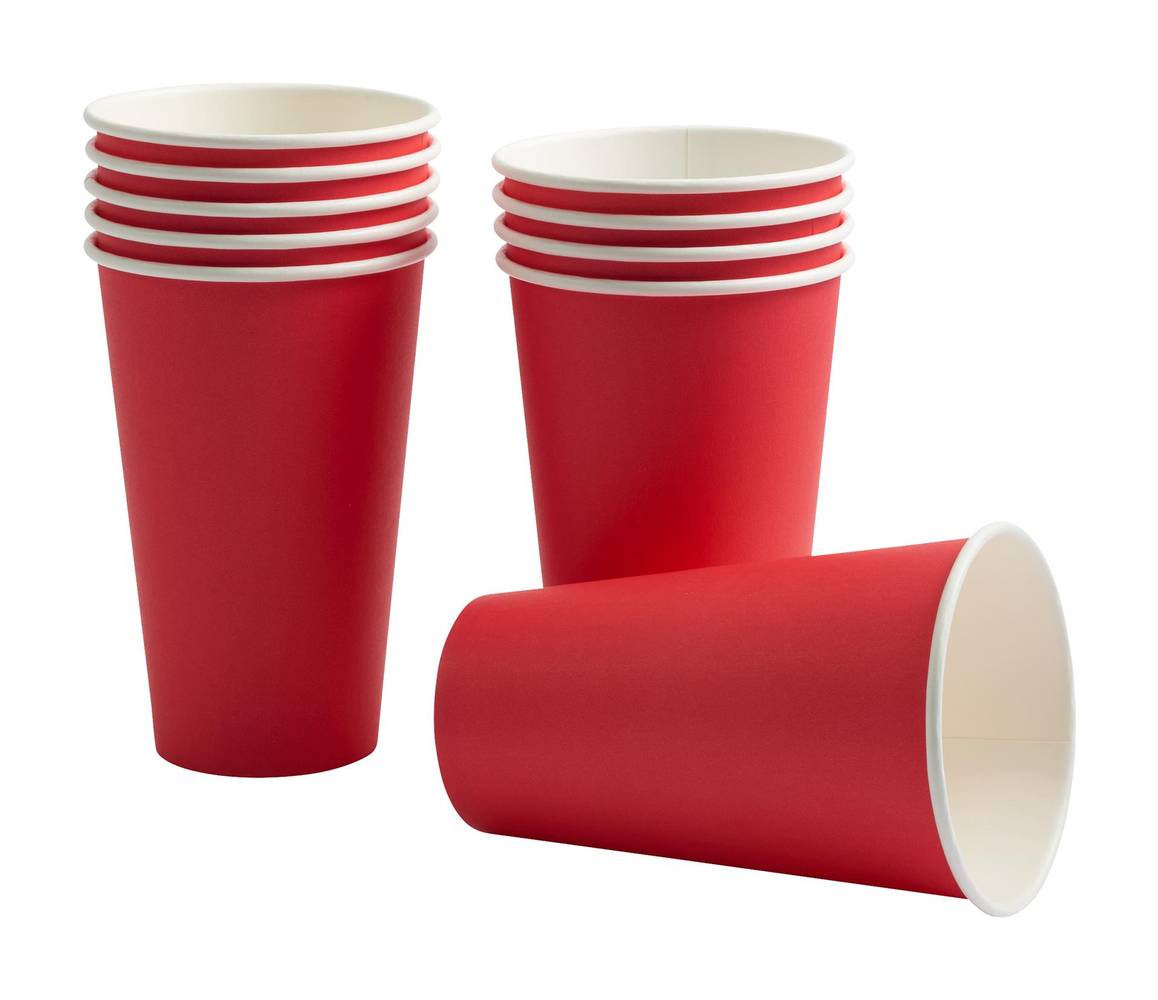 Sainsbury's Large, Red, Home Paper Cups (10 pack)