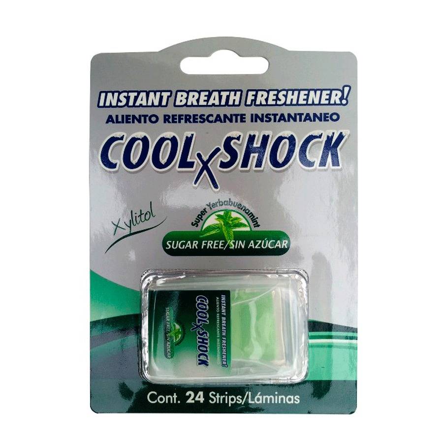 Cool shock láminas refrescantes yerbabuena sin azúcar (bilster 1 x 24 piezas)