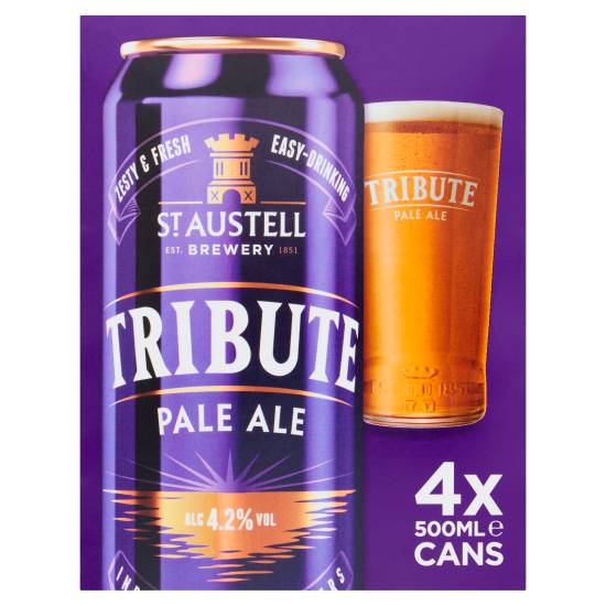 St Austell Brewery Tribute Pale Ale Bottle 4 X 500ml