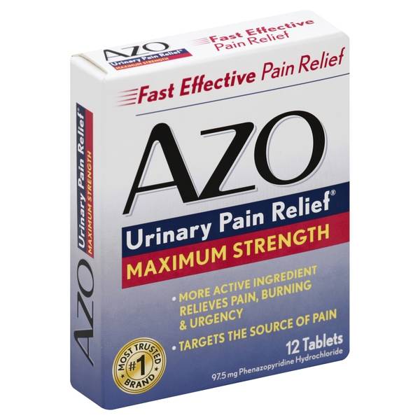 Azo Maximum Strength Urinary Pain Relief Tablets (12 ct)