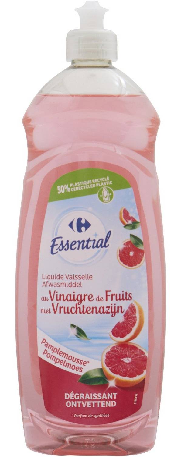 Carrefour Essential - Liquide vaisselle dégraissant, pamplemousse (750ml)