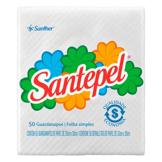 Santepel guardanapos de papel folha simples (50 unidades)