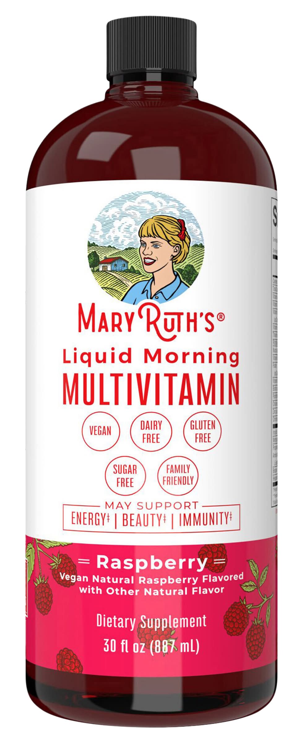 MaryRuth's Liquid Morning Multivitamin, Raspberry (32 fl oz)