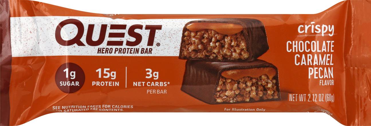Quest Crispy Chocolate Caramel Pecan Hero Protein Bar