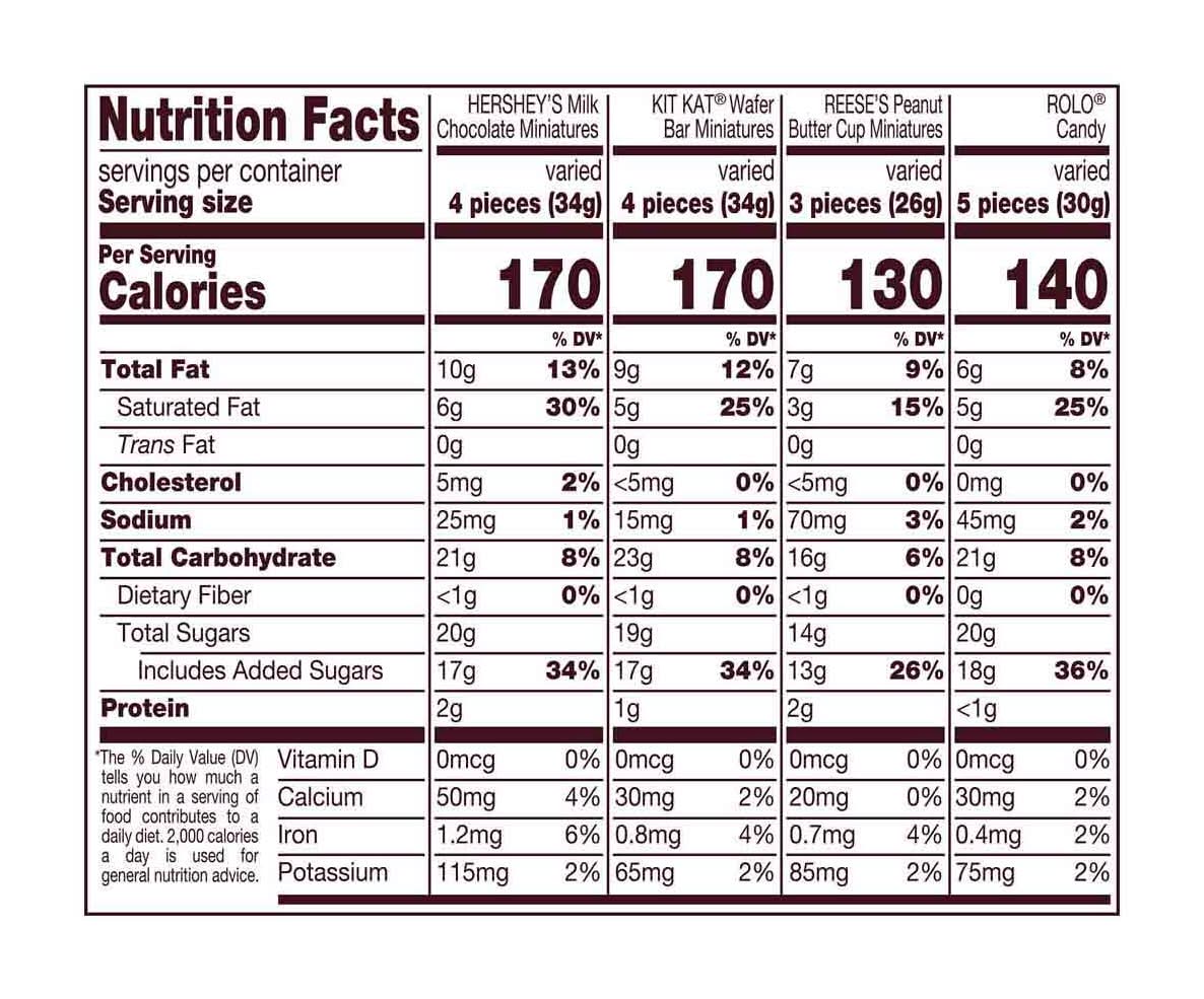 Hershey's Miniatures Candy Bag, Assorted (8.95 oz)