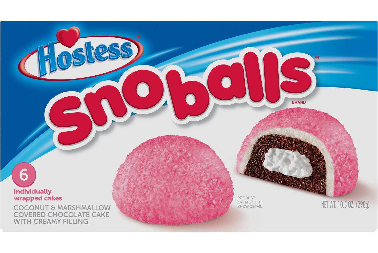 Hostess Sno Balls Coconut & Marshmallow Covered Chocolate Cake (10.5 oz)
