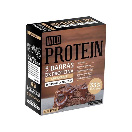 Wild Protein - Barra de proteína Wild protein chocolate - 5 un x 45 g