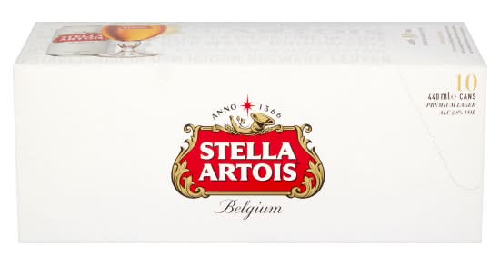 Stella Artois Belgium Lager Beer (10 x 440ml)