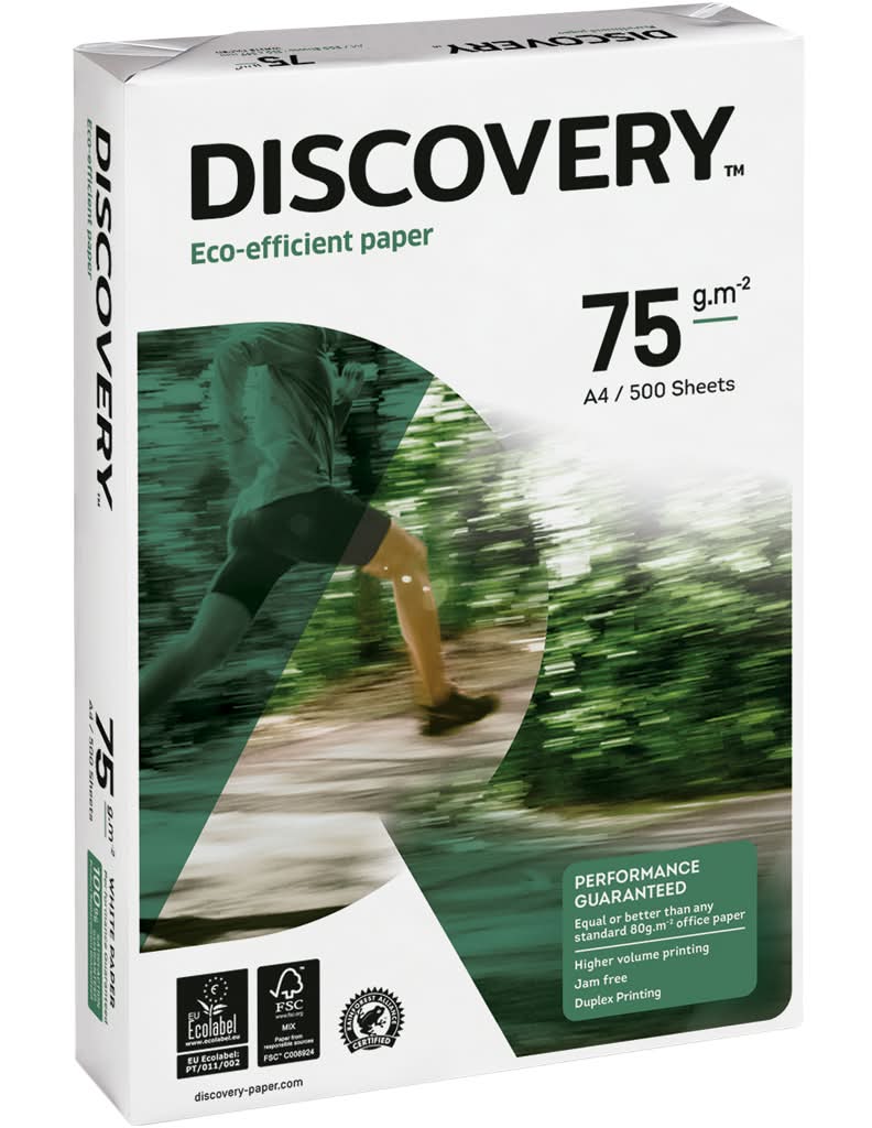 Discovery - Papel para fotocÃ³pia A4 75g, 1 embalagem