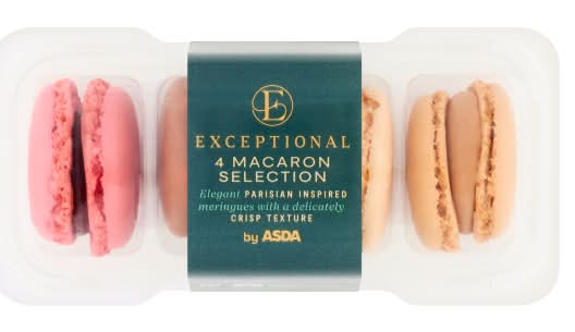 ASDA Assorted Flavors, Exceptional Macaron Selection (4 pack)