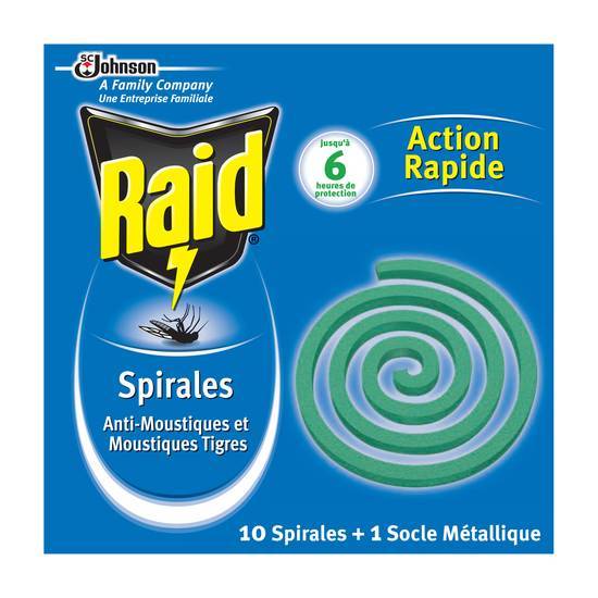 Raid spirale anti-moustiques usage exterieur 10 spirales