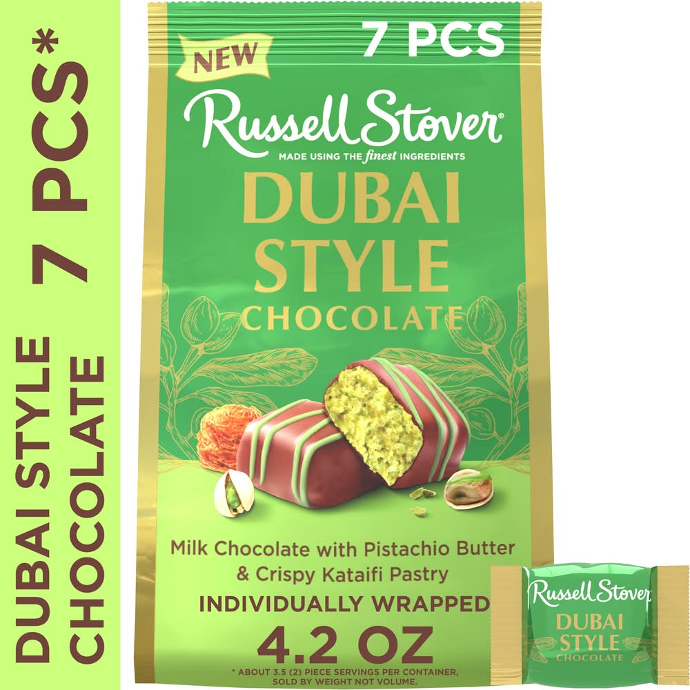 Russell Stover Chocolate Bars, Dubai Style (4.2 oz, 7 ct)