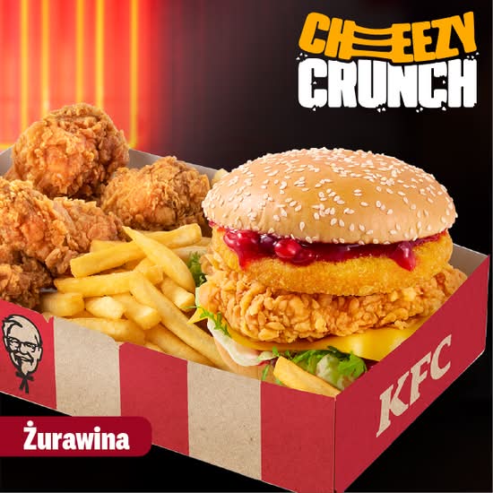Cheezy Crunch Burger Żurawinowy Big Box