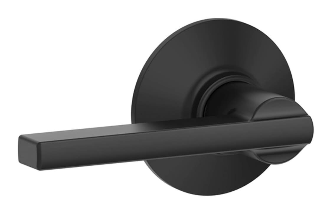 Schlage Latitude Matte Black Passage Lever