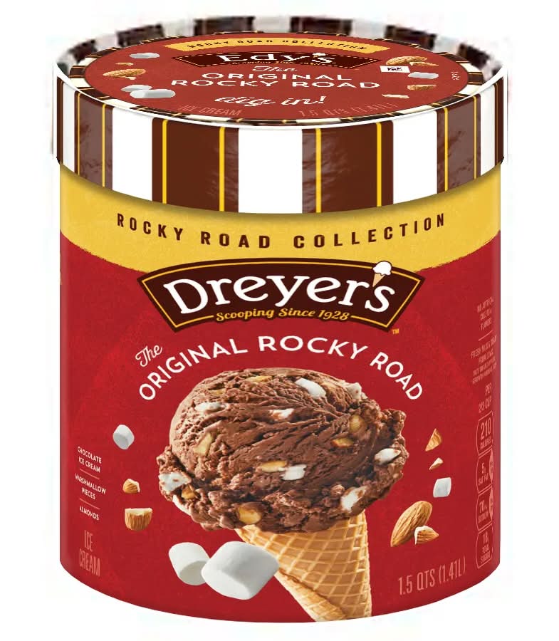 Edy's Rocky Road Collection Triple Original Rocky Road Ice Cream