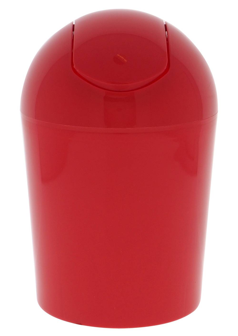 Mainstays Mini Plastic Trash Can With Lid, Red