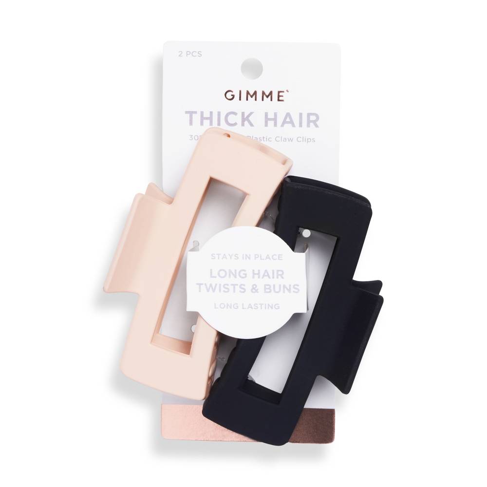 Gimme Beauty Thick Hair Rectangular Claw Clip (black-blonde)