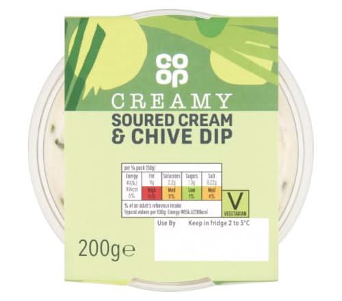 Co-op Soured Cream & Chive Dip 200g