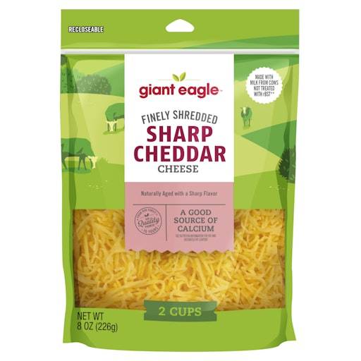 Giant Eagle Finely Shredded Sharp Cheddar Cheese